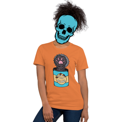 show me your beans t-shirt model in sunset - gaslit apparel