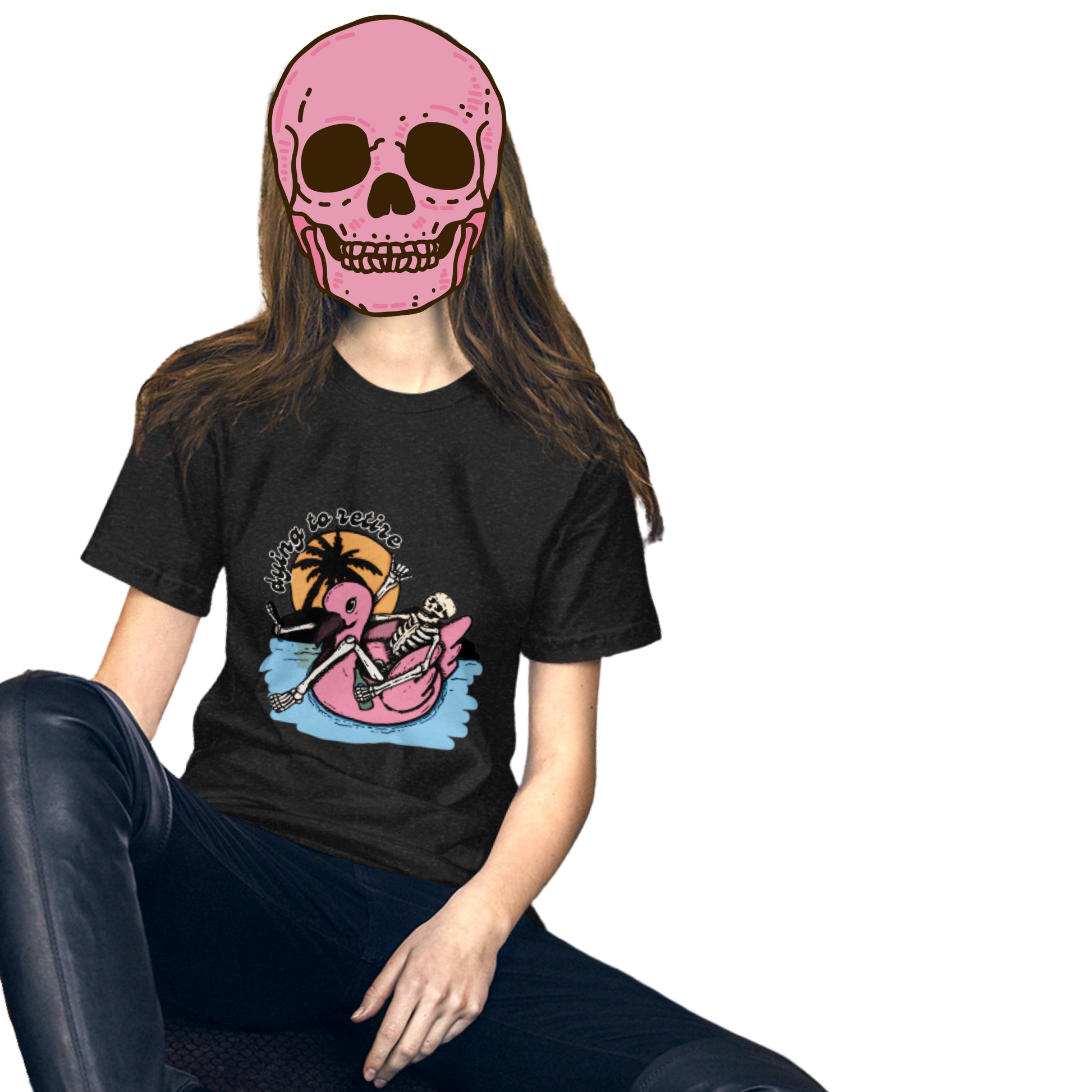 dying to retire t-shirt model in black - gaslit apparel