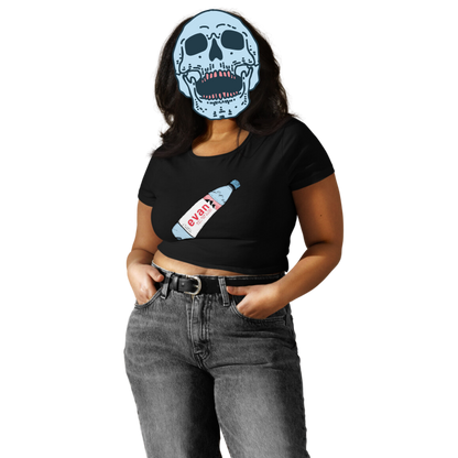 ev[i]an cropped t-shirt model in black - gaslit apparel