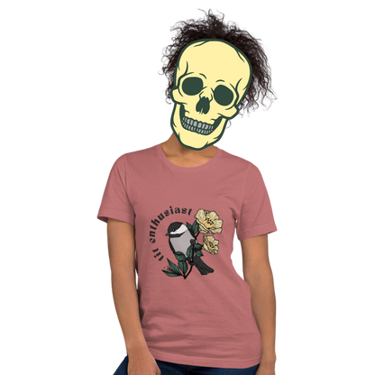 tit enthusiast t-shirt model in mauve - gaslit apparel