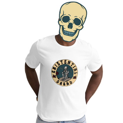 existential dread t-shirt model in white - gaslit apparel