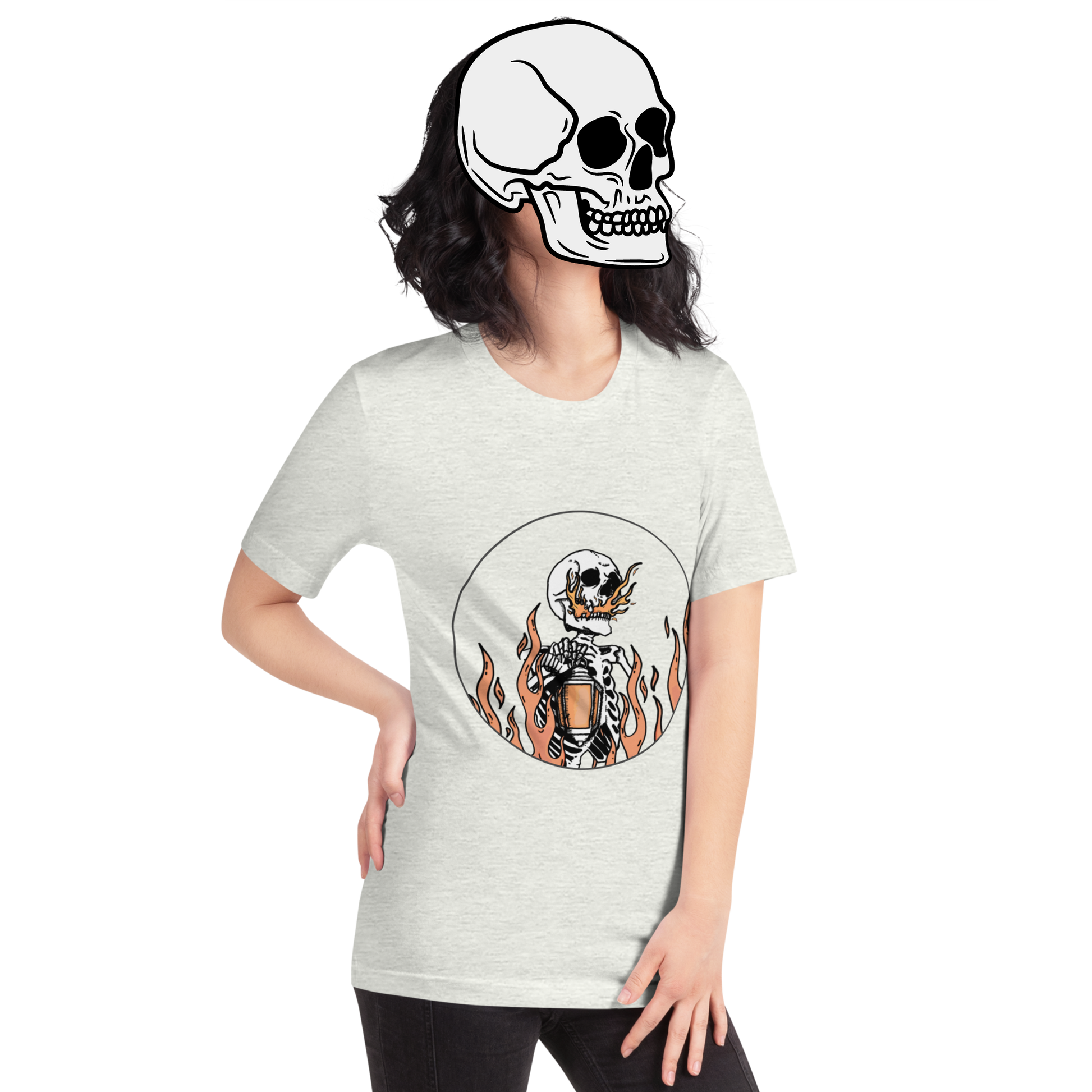 gaslit guy t-shirt model in ash - gaslit apparel