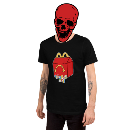 unhappy meal t-shirt model in black - gaslit apparel