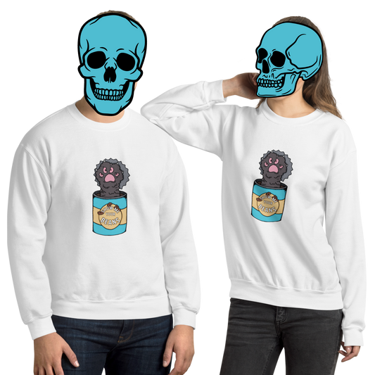 show me your beans sweatshirt models in white - gaslit apparel