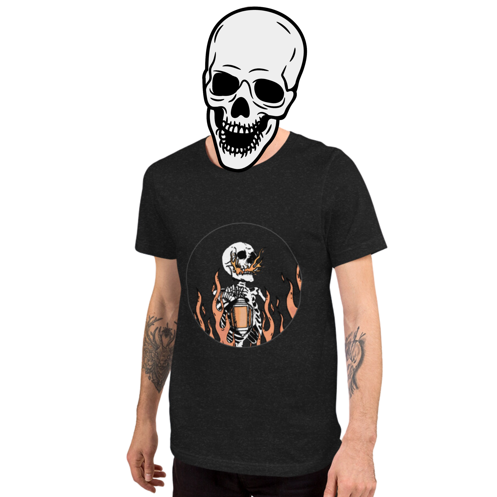 gaslit guy t-shirt model in black - gaslit apparel
