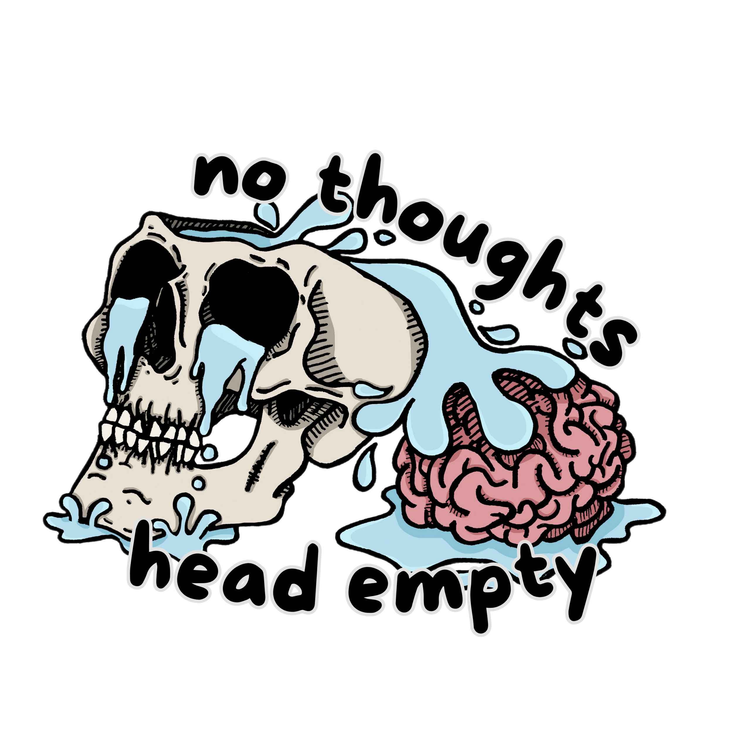 no thoughts head empty graphic t-shirt - gaslit apparel