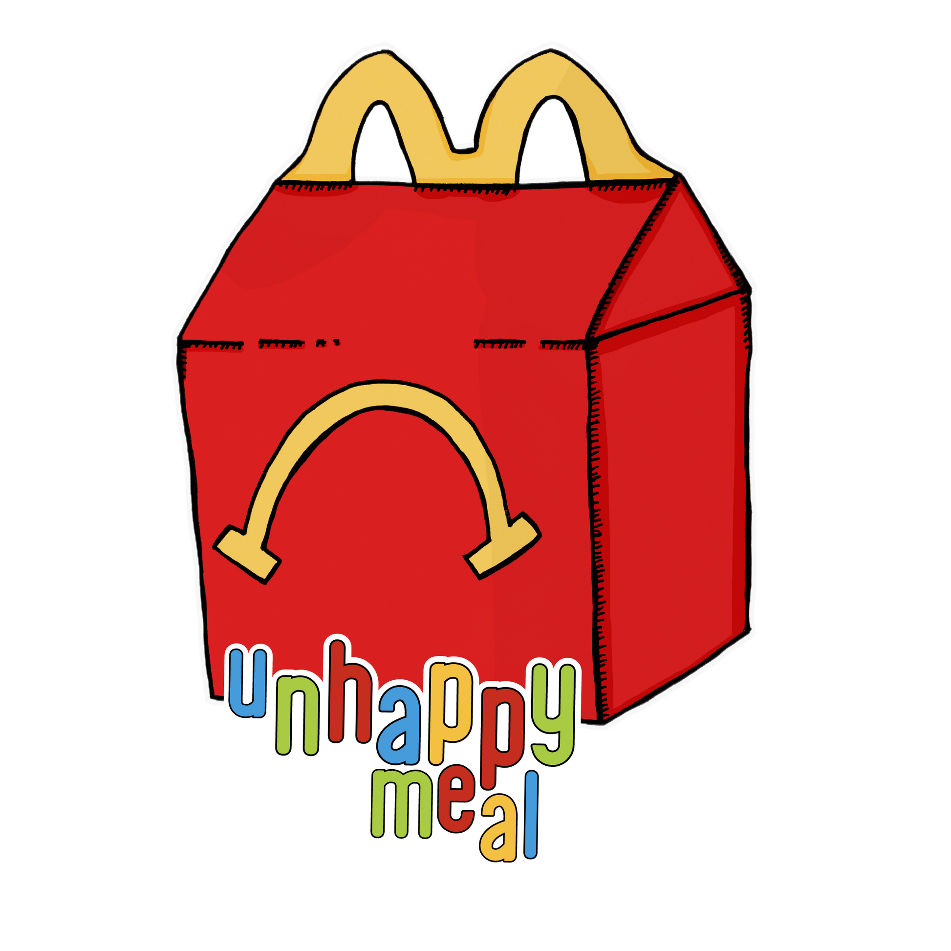 unhappy meal graphic design - gaslit apparel