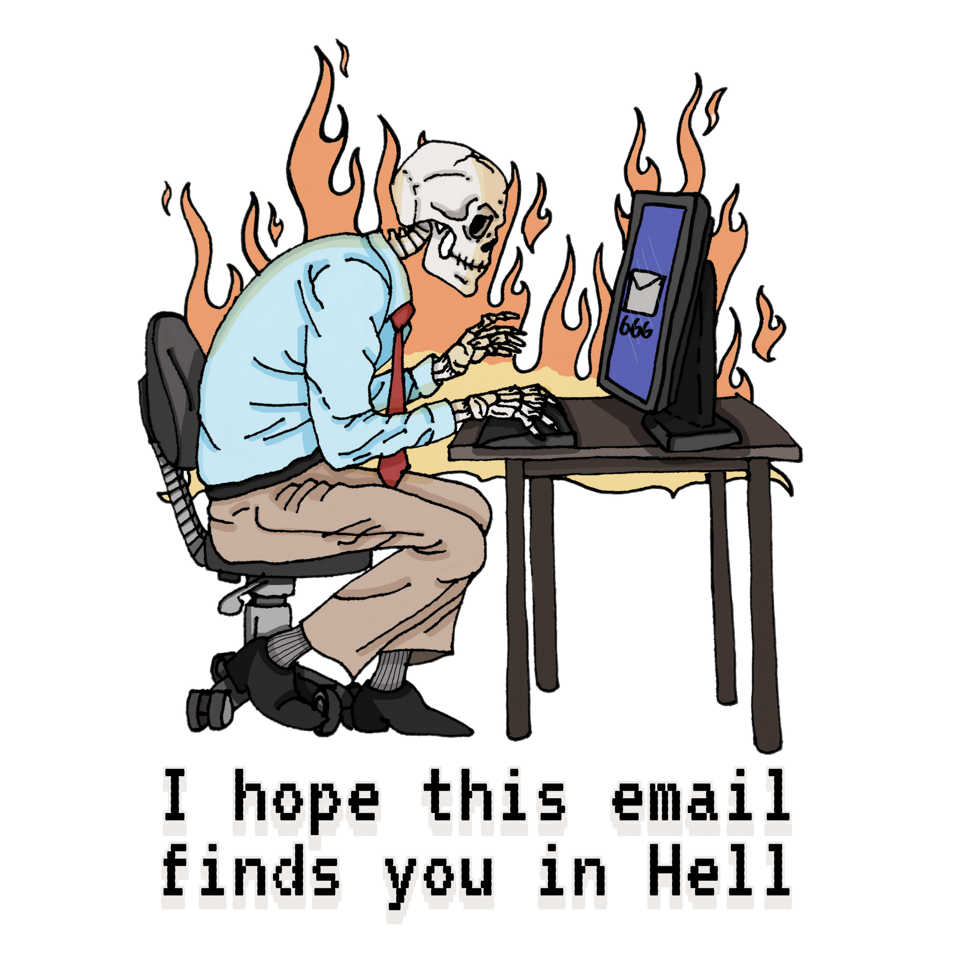i hope this emails finds you in hell graphic design - gaslit apparel