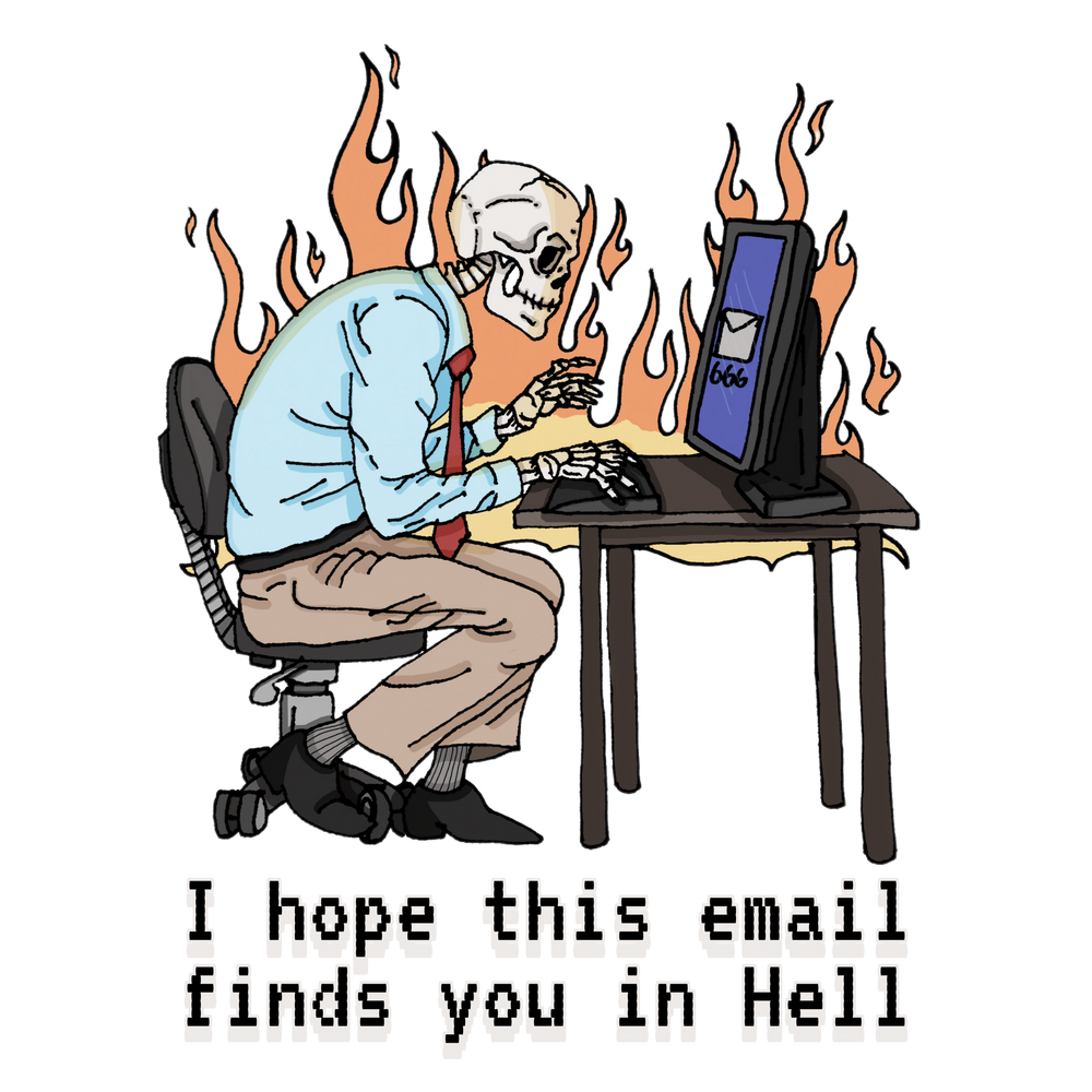 i hope this emails finds you in hell graphic design - gaslit apparel