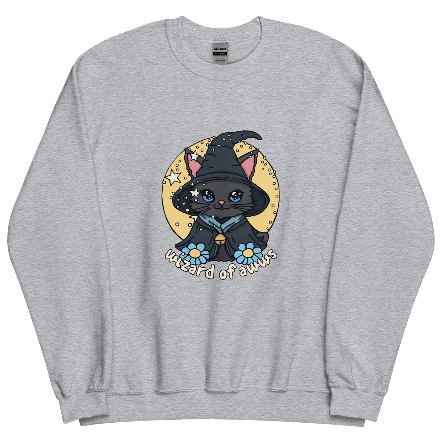 wizard of awws sweatshirt in light grey - gaslit apparel