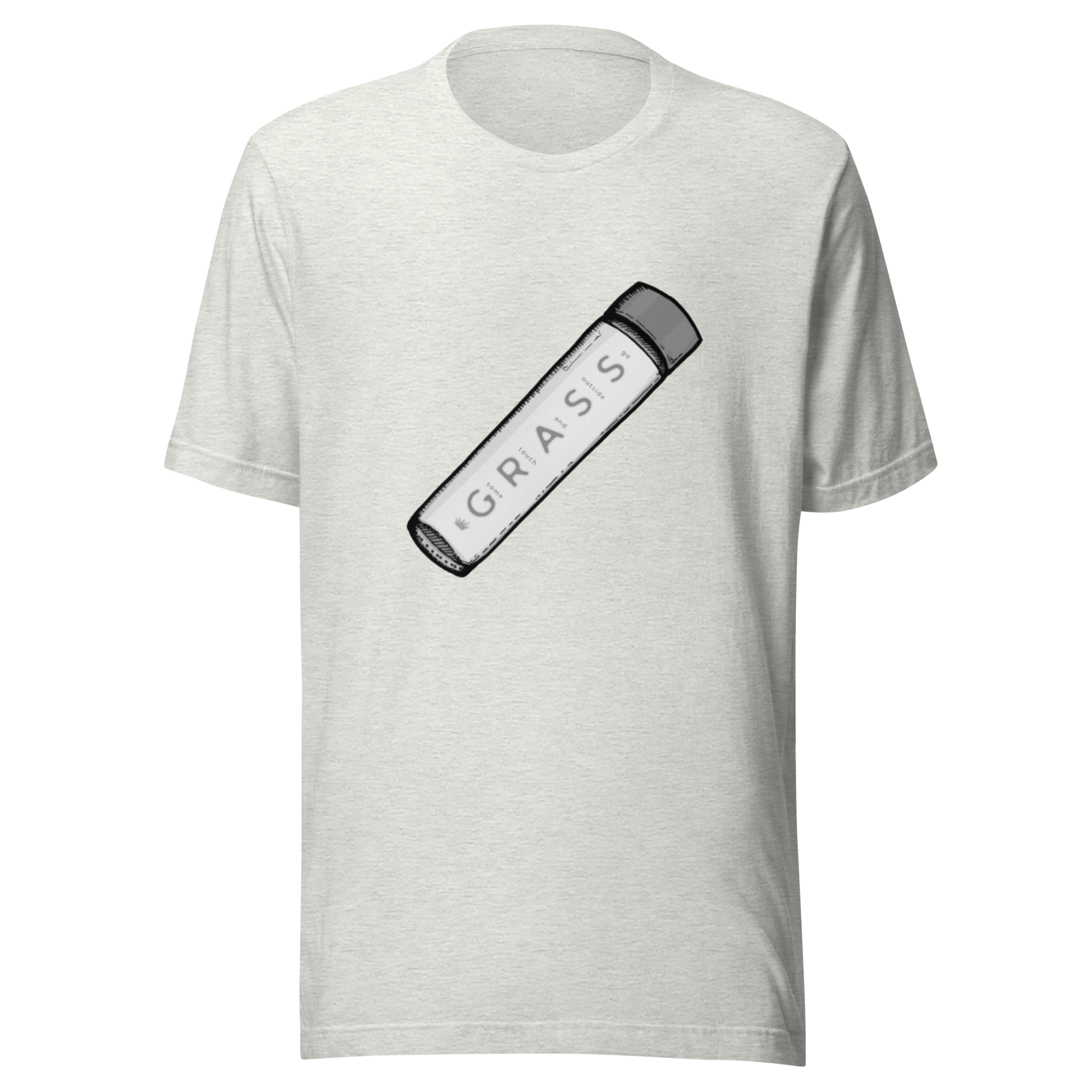 touch some grass t-shirt in white - gaslit apparel