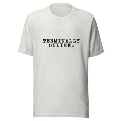 terminally online t-shirt in white - gaslit apparel