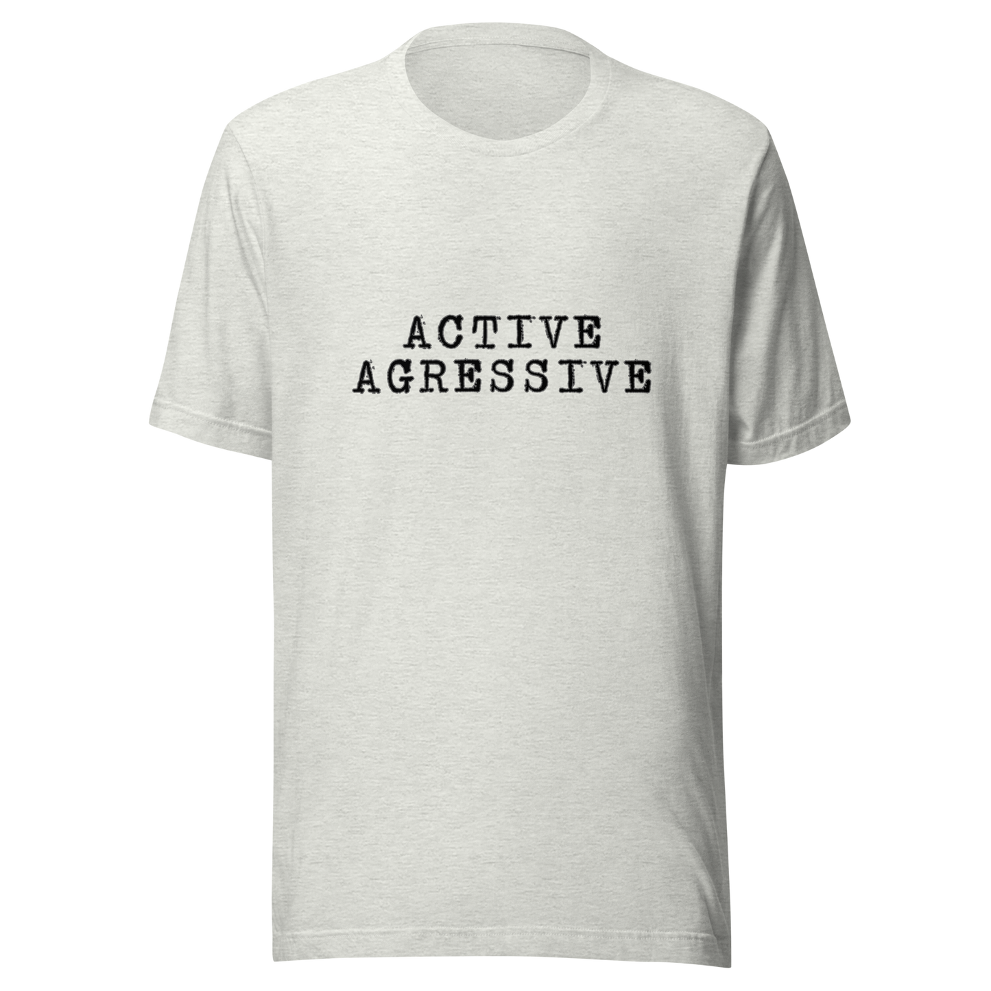 active aggressive t-shirt in white - gaslit apparel