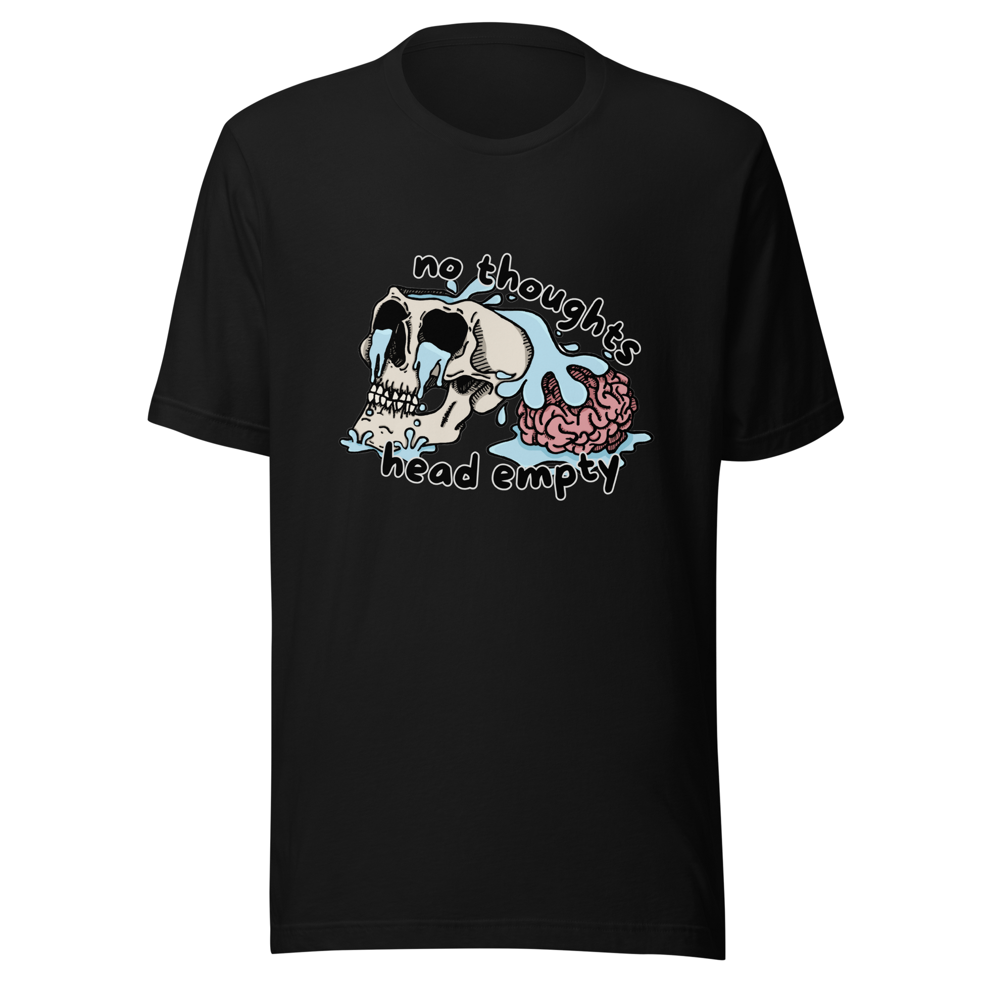 no thoughts head empty t-shirt in black - gaslit apparel
