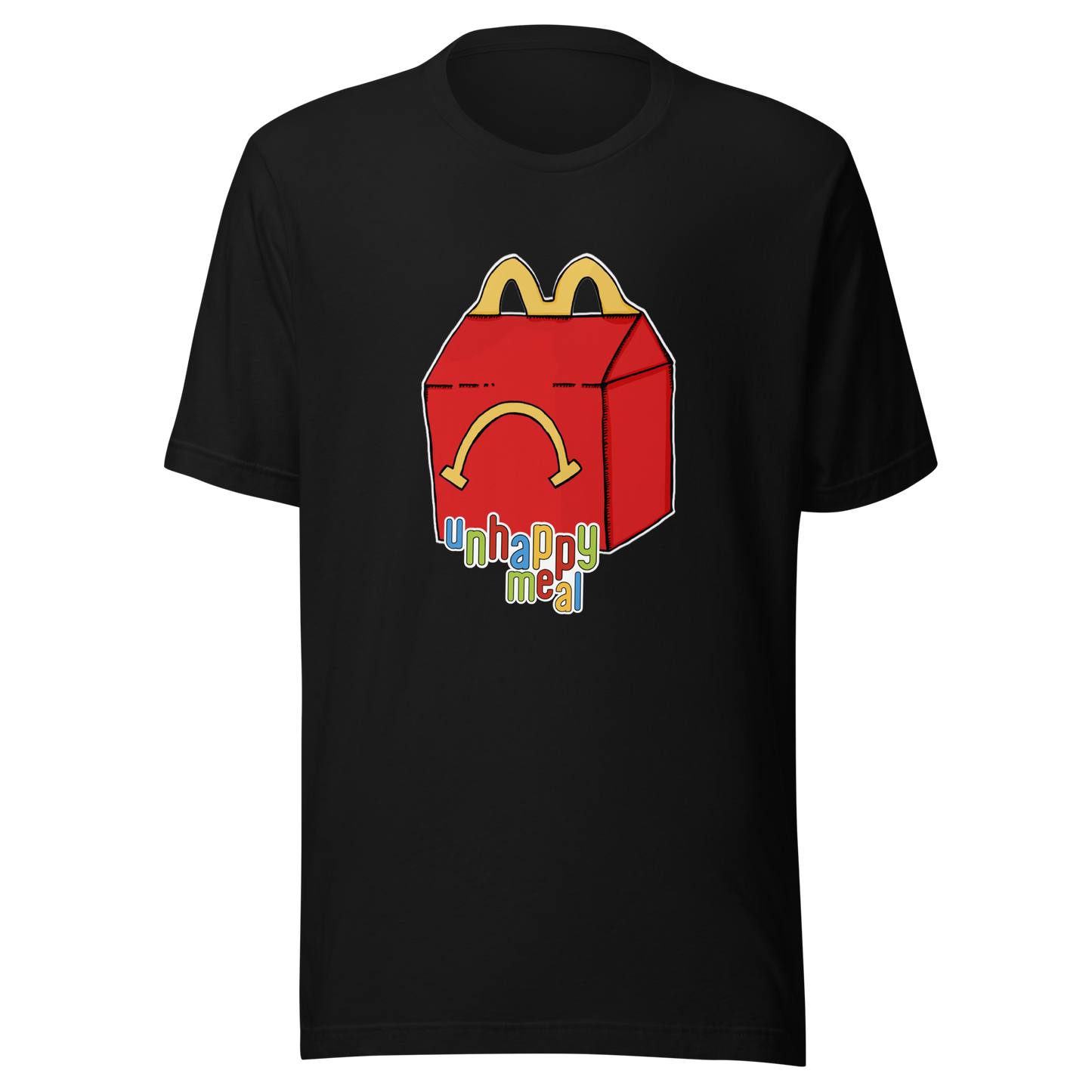 unhappy meal t-shirt in black - gaslit apparel