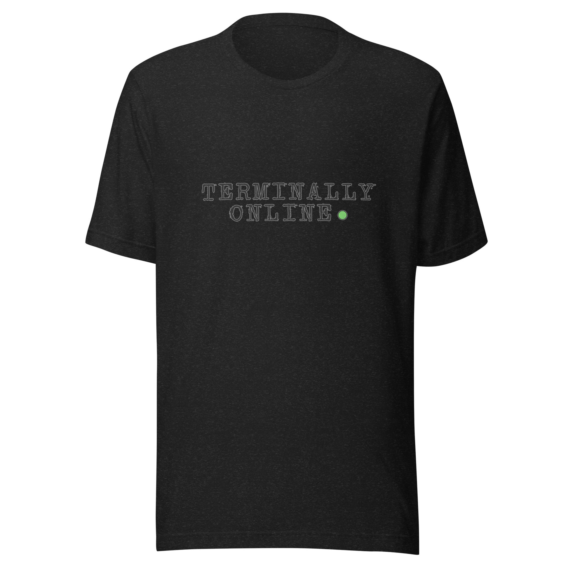terminally online t-shirt in black - gaslit apparel