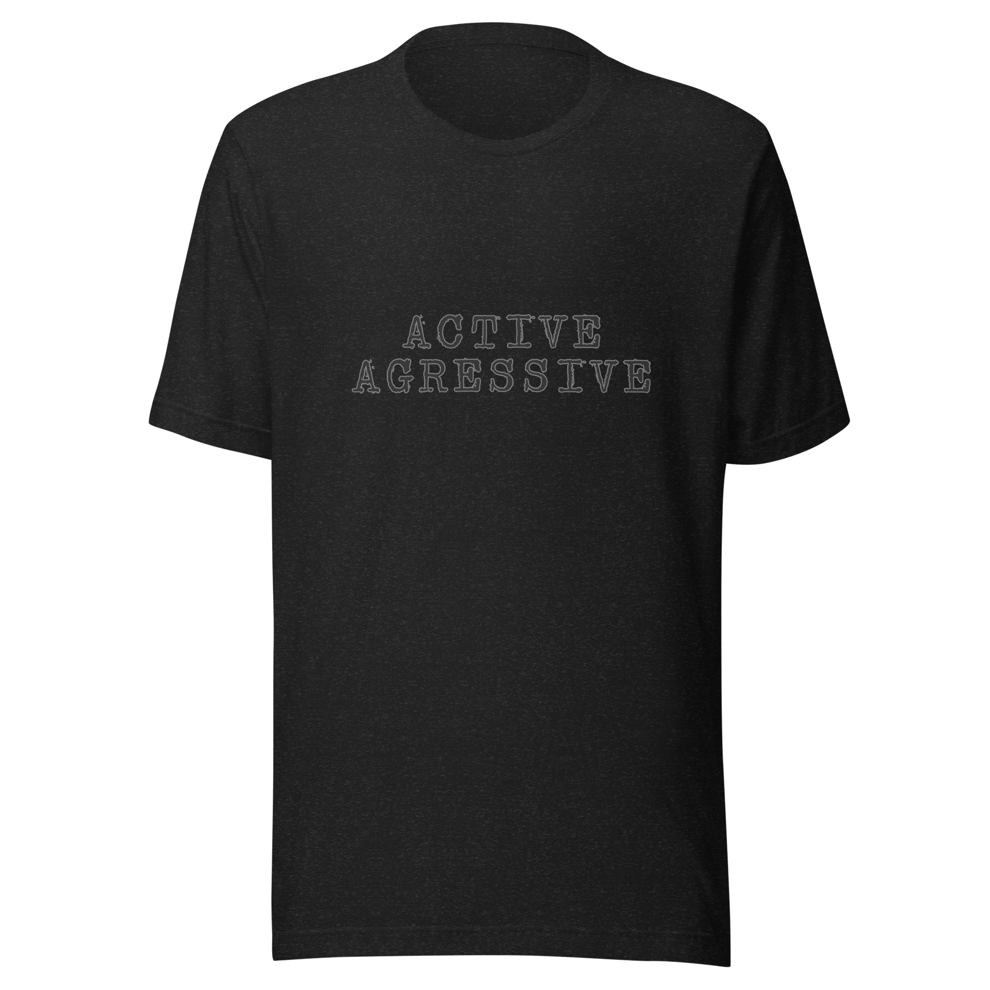 active aggressive t-shirt in black - gaslit apparel