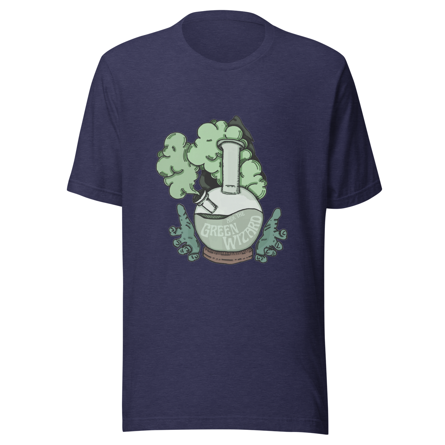 ask the green wizard t-shirt in navy - gaslit apparel
