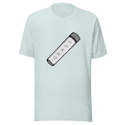 touch some grass t-shirt in ice blue - gaslit apparel