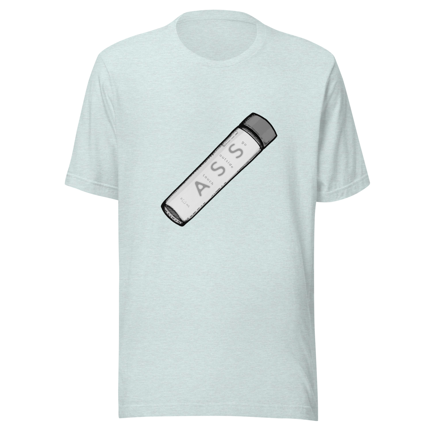 go outside touch ass t-shirt in ice blue - gaslit apparel