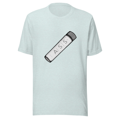 go outside touch ass t-shirt in ice blue - gaslit apparel