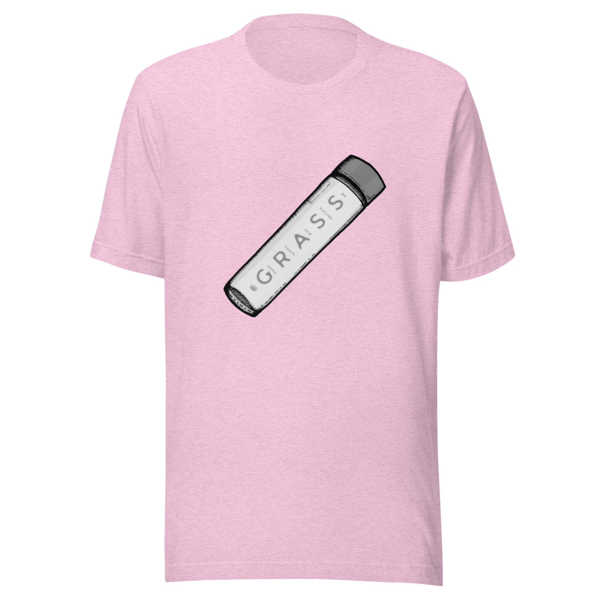 touch some grass t-shirt in pink - gaslit apparel