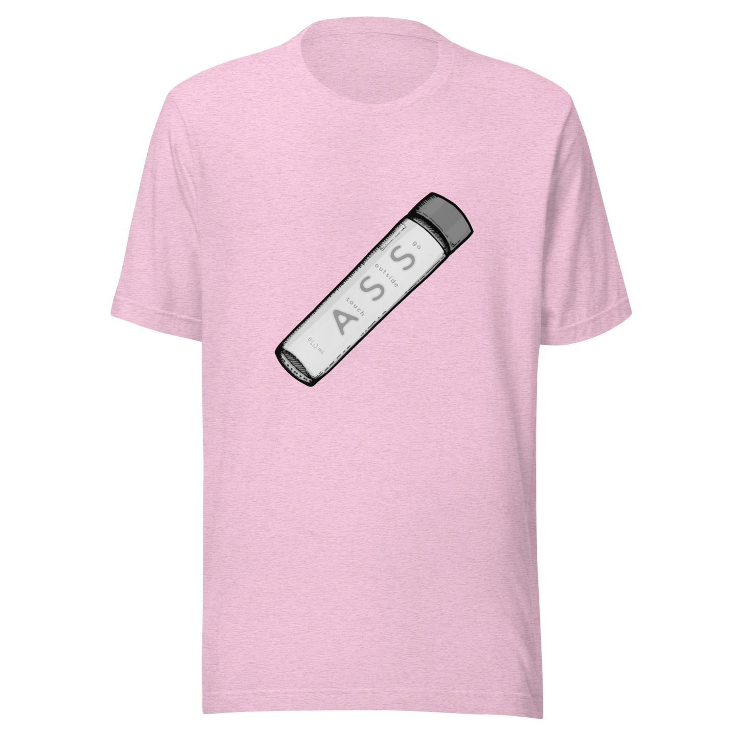 go outside touch ass t-shirt in pink - gaslit apparel
