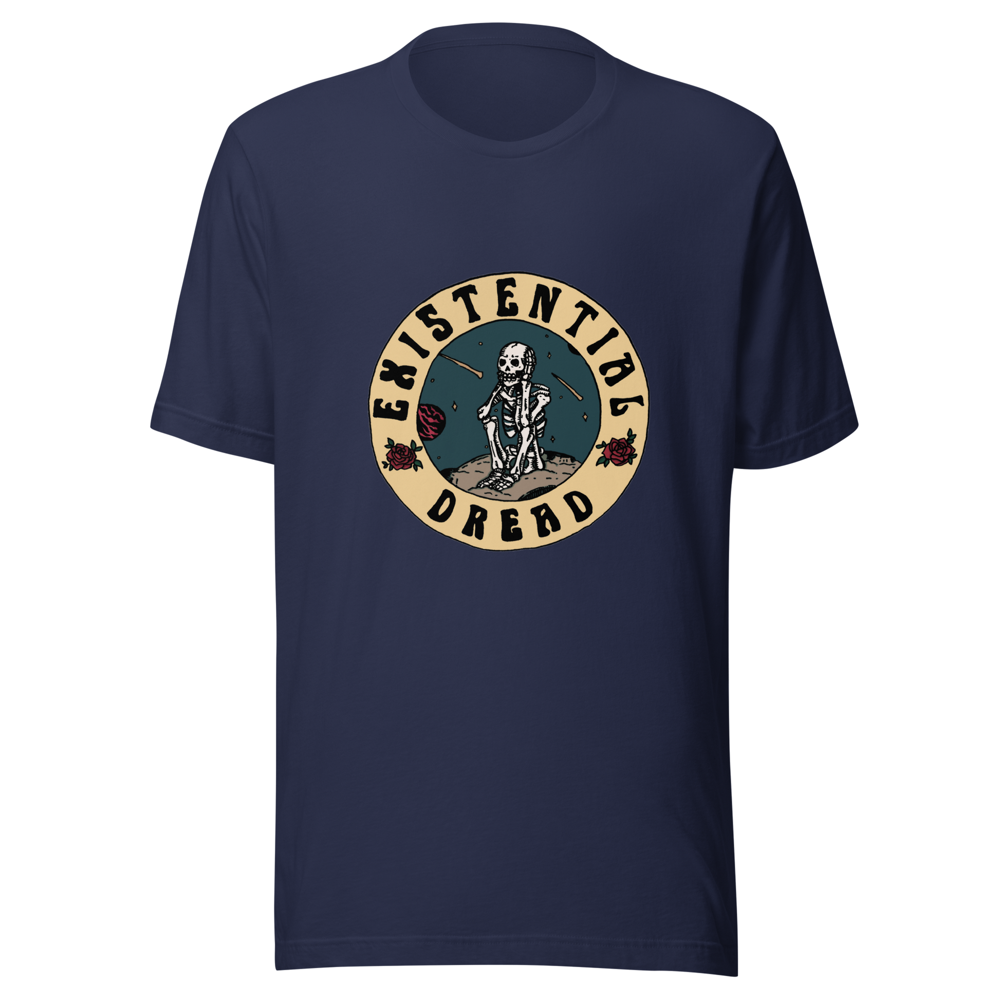 existential dread t-shirt in navy - gaslit apparel