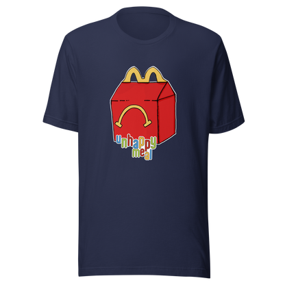 unhappy meal t-shirt in navy - gaslit apparel