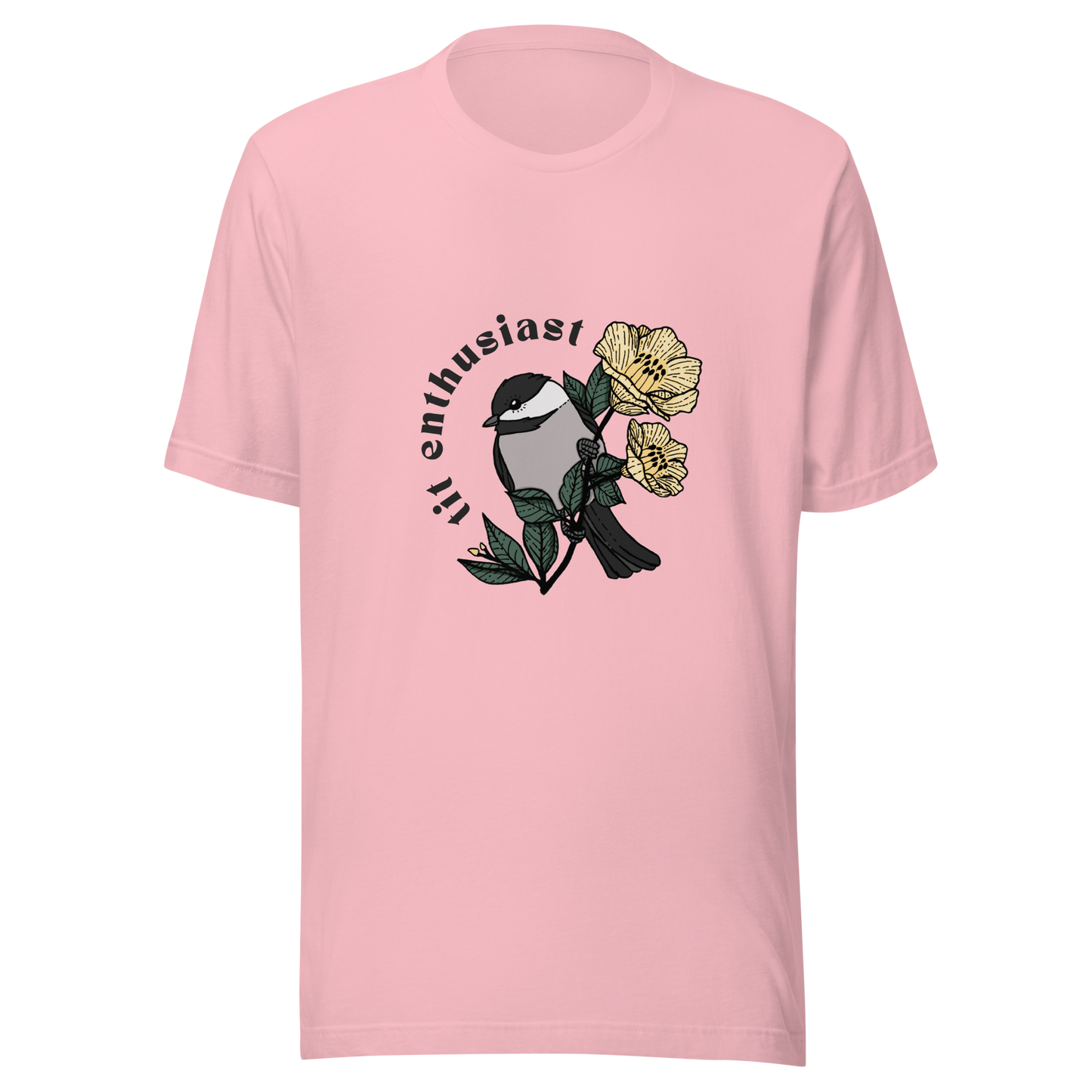 tit enthusiast t-shirt in pink - gaslit apparel