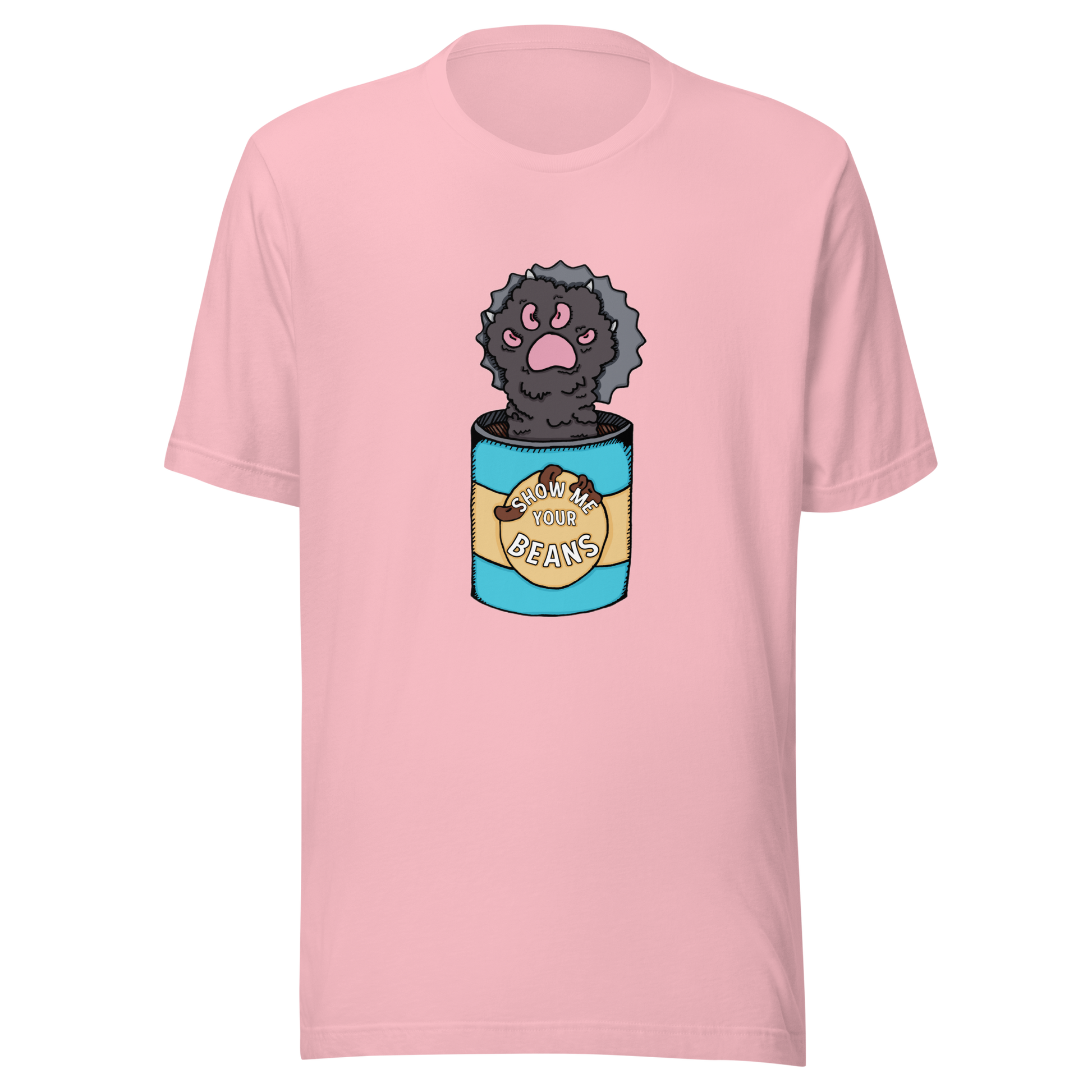 show me your beans t-shirt in pink - gaslit apparel