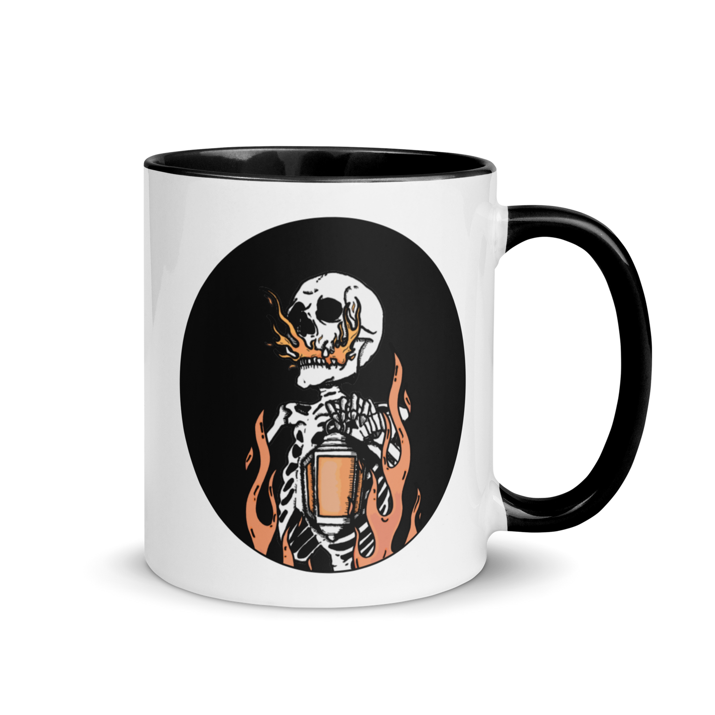 gaslit guy mug, black version, right handle - gaslit apparel