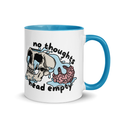 no thoughts head empty mug, right handle - gaslit apparel